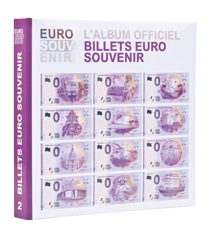 Album de Collection pour pièces de 2 Euros, Billets de Banque, Cartes  Postales, Anneaux pour Pochettes de pièces de Monnaie (Album + 10  Pochettes