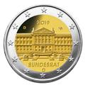 2 EURO COMMEMORATIVE 2019 : ALLEMAGNE (Bundesrat Conseil Fédéral Allemand) - (5 pièces)