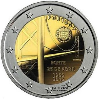 2 EURO COMMEMORATIVE 2016 : PORTUGAL (Pont suspendu)