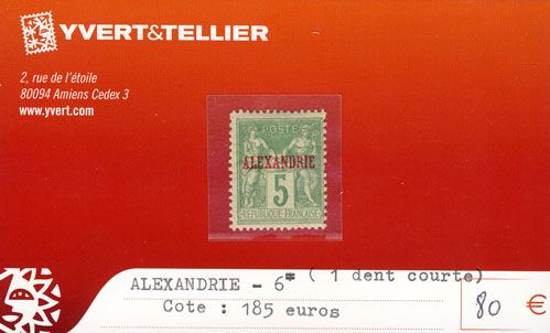ALEXANDRIE - n° 6* ALEXANDRIE - n° 6*