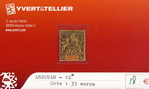 ANJOUAN - n° 12* ANJOUAN - n° 12*