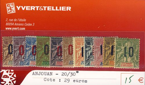 ANJOUAN - n° 20/30* ANJOUAN - n° 20/30*