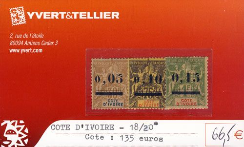 COTE D´IVOIRE - n° 18/20* COTE D´IVOIRE - n° 18/20*