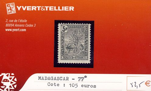 MADAGASCAR - n° 77* MADAGASCAR - n° 77*