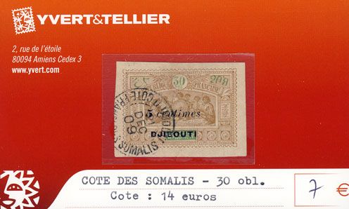 COTE DES SOMALIS - n° 30 Obl. COTE DES SOMALIS - n° 30 Obl.