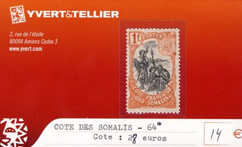 COTE DES SOMALIS - n° 64* COTE DES SOMALIS - n° 64*