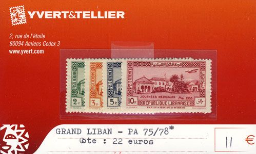 GRAND LIBAN - PA n° 75/78* GRAND LIBAN - PA n° 75/78*
