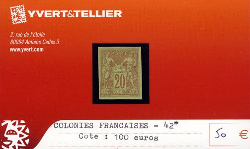 COLONIES FRANCAISES - n° 42* COLONIES FRANCAISES - n° 42*