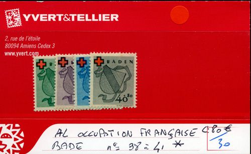 ALLEMAGNE (BADE) - n° 38/41* ALLEMAGNE (BADE) - n° 38/41*