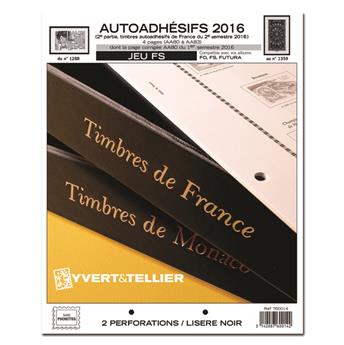 FRANCE AUTOADHESIFS FS : 2016 - 2E SEMESTRE (JEUX SANS POCHETTES)