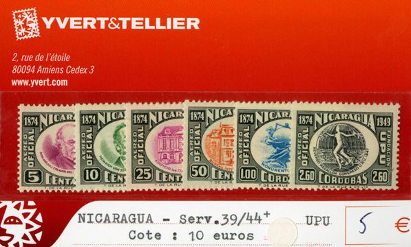 NICARAGUA SERV. - n°39/44+ NICARAGUA SERV. - n°39/44+
