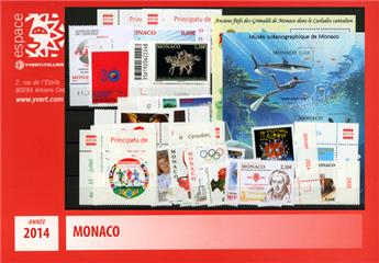 n° 2907/2951 - Selo Mónaco Ano completo (2014)
