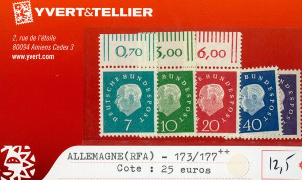 ALLEMAGNE FEDERALE - n°173/177** ALLEMAGNE FEDERALE - n°173/177**