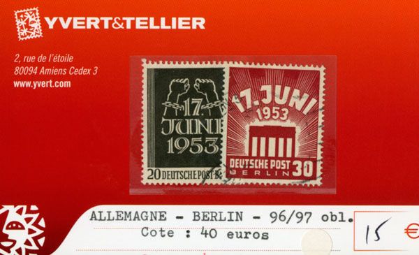 ALLEMAGNE BERLIN - n°96/97 obl. ALLEMAGNE BERLIN - n°96/97 obl.