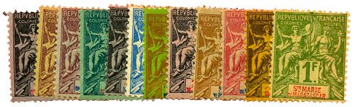n°1/13(*) (sauf n°10) - Timbre SAINTE MARIE DE MADAGASCAR Poste n°1/13(*) (sauf n°10) - Timbre SAINTE MARIE DE MADAGASCAR Poste