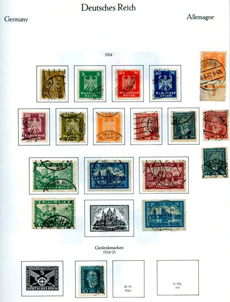 ALLEMAGNE REICH : Petite collection obl. 1872/1932 ALLEMAGNE REICH : Petite collection obl. 1872/1932