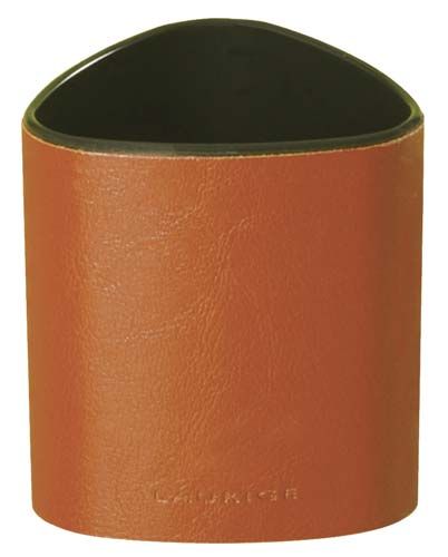 Pot à crayon en cuir marron Pot à crayon en cuir marron
