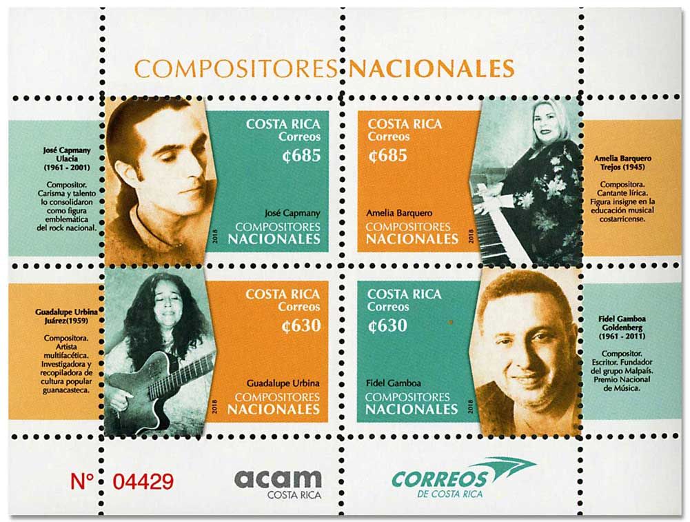 n° 990/993 - Timbre COSTA RICA Poste n° 990/993 - Timbre COSTA RICA Poste