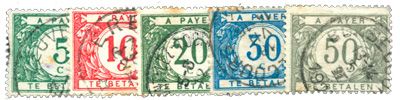 n°12/16 obl. - Timbre BELGIQUE Taxe n°12/16 obl. - Timbre BELGIQUE Taxe
