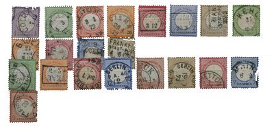 ALLEMAGNE EMPIRE : Entre n°1 et 24 obl. B/TB ALLEMAGNE EMPIRE : Entre n°1 et 24 obl. B/TB