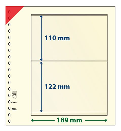 Feuille neutre LINDNER-T : 2 bandes-802207 (x10) Feuille neutre LINDNER-T : 2 bandes-802207 (x10)