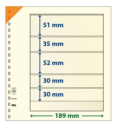 Feuille neutre LINDNER-T : 5 poches-802507 (x10) Feuille neutre LINDNER-T : 5 poches-802507 (x10)