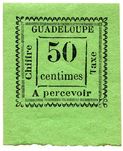 n°12* - Timbre GUADELOUPE Taxe n°12* - Timbre GUADELOUPE Taxe