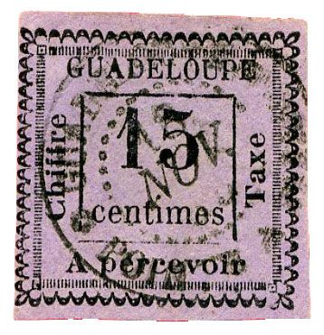 n°8 obl. - Timbre GUADELOUPE Taxe n°8 obl. - Timbre GUADELOUPE Taxe