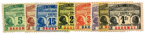 n°1/8* - Timbre DAHOMEY Taxe n°1/8* - Timbre DAHOMEY Taxe
