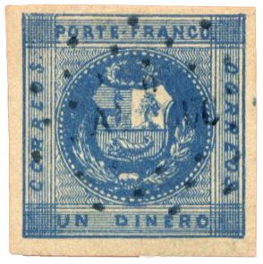 n°3 obl. - Timbre PEROU Poste n°3 obl. - Timbre PEROU Poste