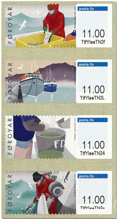 n° 57/60 - Timbre ILE FEROE Timbres de distributeurs n° 57/60 - Timbre ILE FEROE Timbres de distributeurs