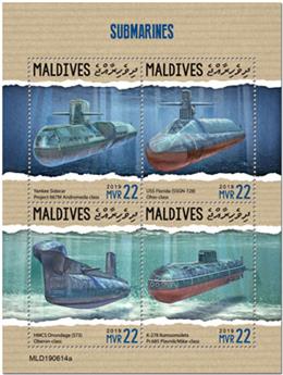 n° 7032/7035 - Timbre MALDIVES Poste