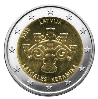2 EURO COMMEMORATIVE 2020 : LETTONIE (Céramique Lettone)