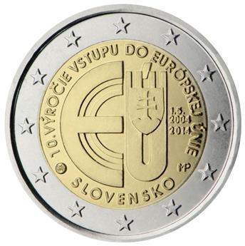 2 EURO COMMEMORATIVE 2014 : SLOVAQUIE (10e anniversaire de l'entrée de la Slovaquie dans l'Union européenne)