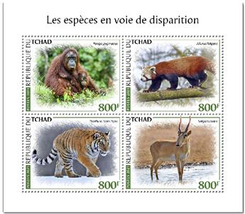 n° 3305/3308  - Timbre TCHAD Poste