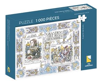 PUZZLE "TIMBRÉS" : LES GRANDES HEURES DE L’HISTOIRE DE FRANCE (1000 PIECES)