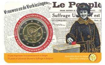BU : 2 EURO COMMEMORATIVE 2023 COINCARD : BELGIQUE - SUFFRAGE UNIVERSEL DES FEMMES  (Version flamande)