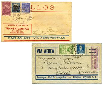 Argentine : 6/18-6-1930. ARGENTINE-FRANCE. 1ère tentative Mermoz