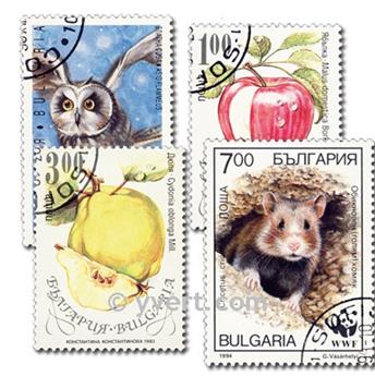 BULGARIA: envelope of 100 stamps