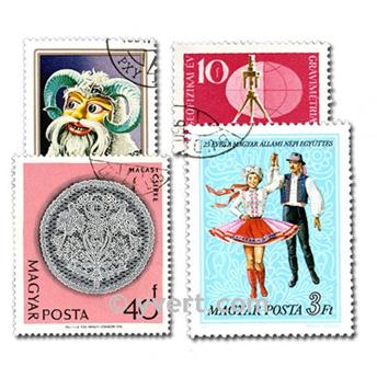 HONGRIE : pochette de 200 timbres (Oblitérés)