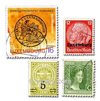LUXEMBOURG : pochette de 100 timbres (Oblitérés)
