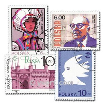 POLOGNE : pochette de 1000 timbres (Oblitérés)