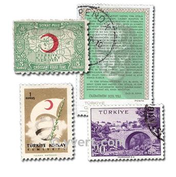 TURQUIE : pochette de 200 timbres (Oblitérés)