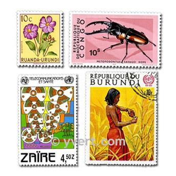 POSS. BELGES : pochette de 100 timbres (Oblitérés)