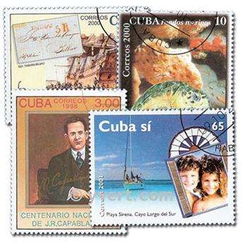 CUBA : pochette de 200 timbres (Oblitérés)