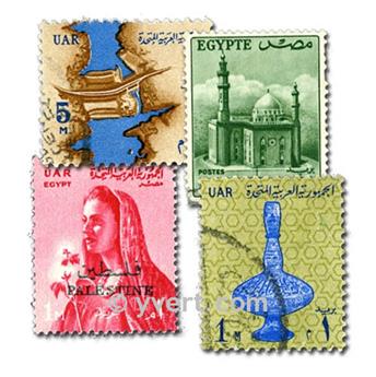 EGYPTE : pochette de 100 timbres (Oblitérés)