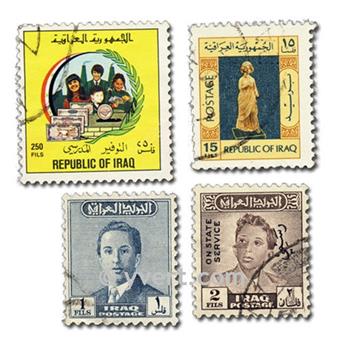 IRAK : pochette de 100 timbres (Oblitérés)
