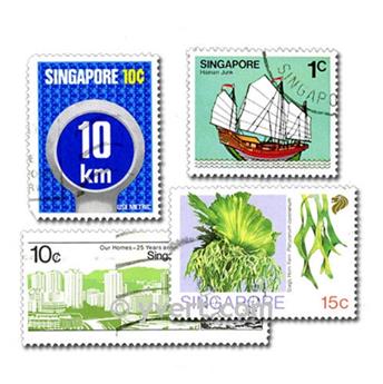 SINGAPUR: lote de 50 sellos