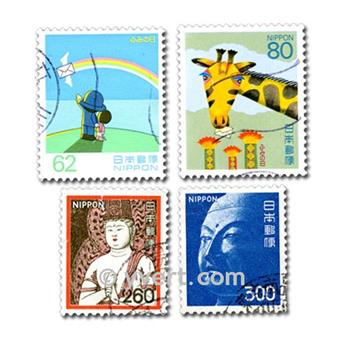 JAPON : pochette de 300 timbres (Oblitérés)
