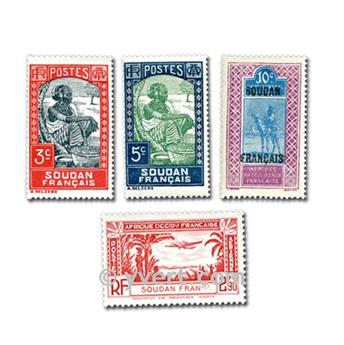 SOUDAN FRANCAIS : pochette de 25 timbres (Oblitérés)